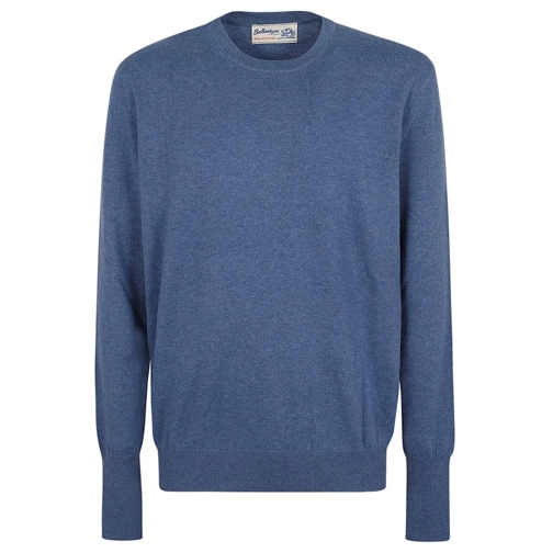 Ballantyne Pullover Crewneck Cashmere Pullover Blue