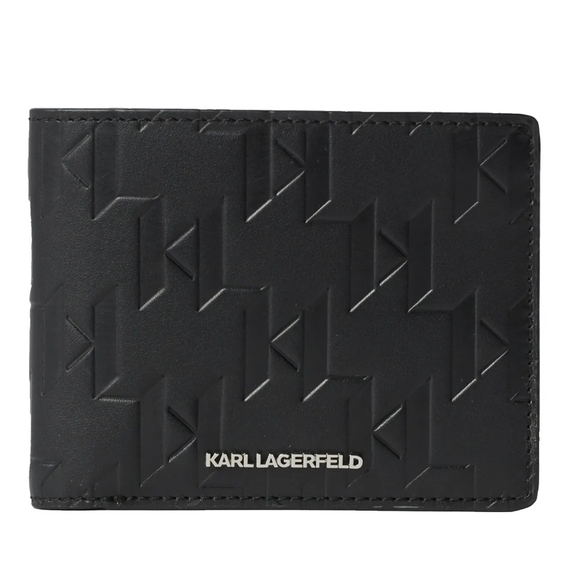 Karl Lagerfeld Geldbörse K/LOOM FALTPORTEMONNAIE AUS LEDER schwarz