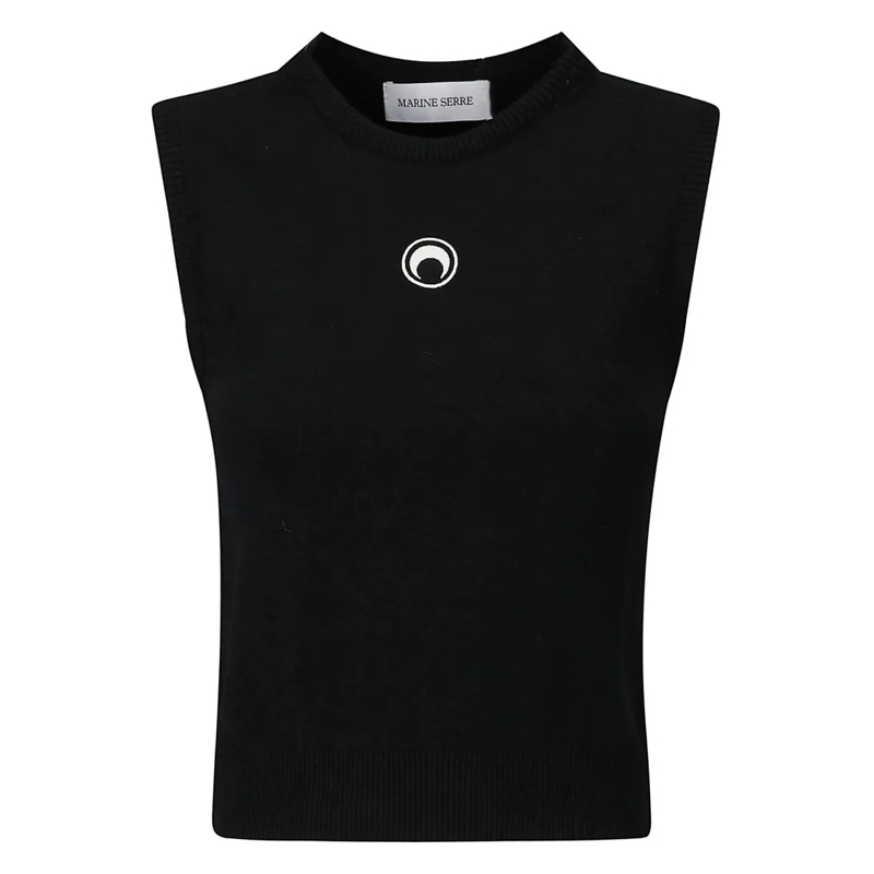 Marine Serre Pull Short Vest Black