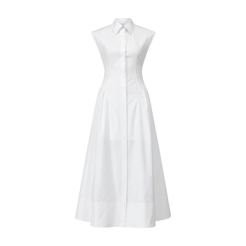 Sportmax Robes Maxi Langes Blusenkleid Fabiana Weiß