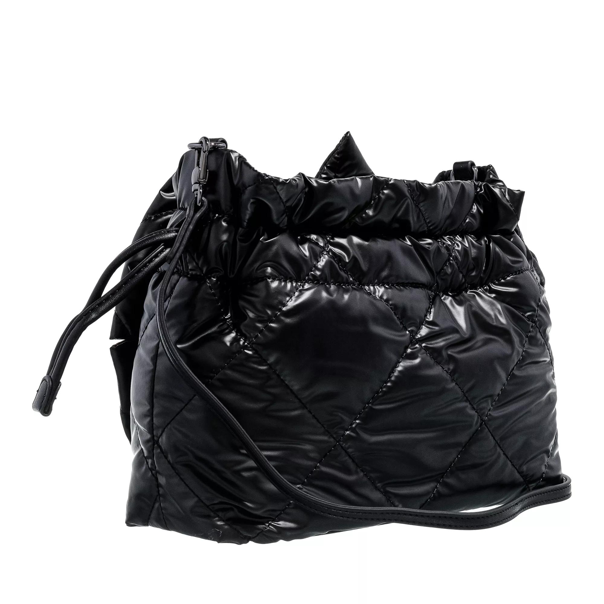 Love Moschino Effen Bucket Bag met Verstelbare Schouderband Black Dames