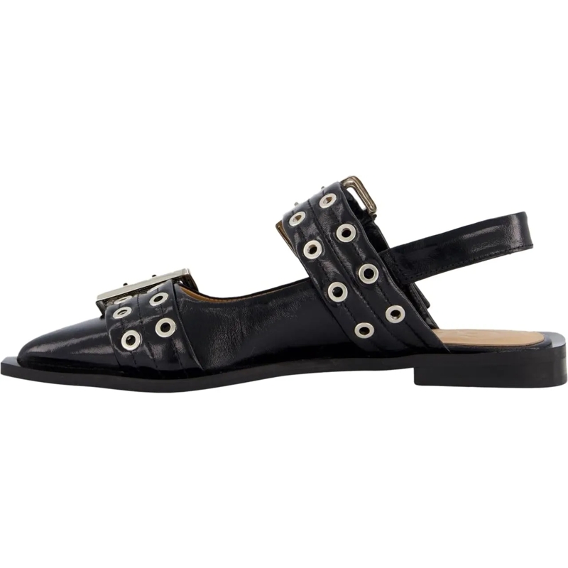 GANNI Ballerinas Dames Chunky Buckle Ballerina Auberg rot(Image 2)
