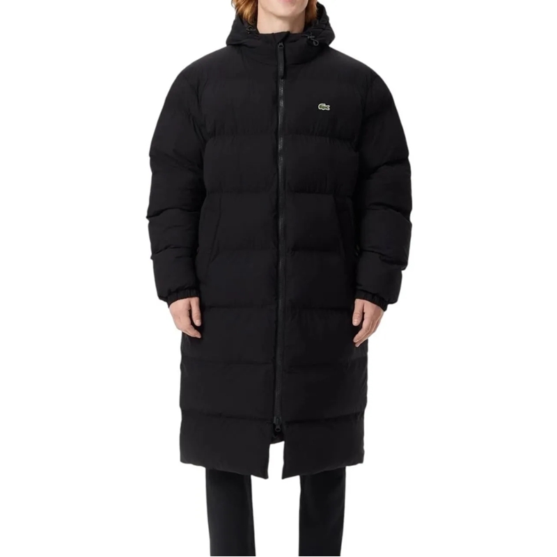 Lacoste Daunenjacke donsjas lang schwarz