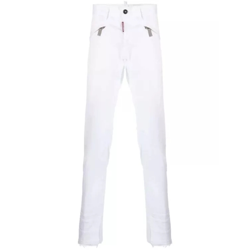 Dsquared2 Zip-Pockets Trousers White 