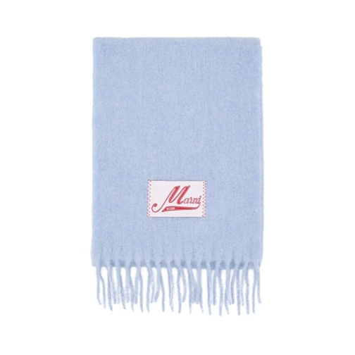 Marni Brusched Alpaca Scarf Blue Lichtgewicht Sjaal