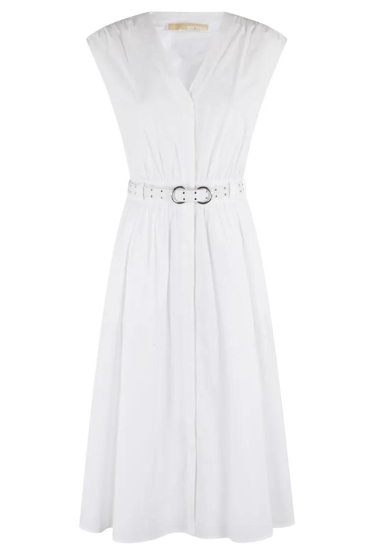 Thumbnail - Michael Kors - Cotton Poplin Midi Dress - Größe S - weiß