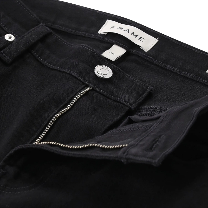 FRAME Jeans Straight-Fit Jeanshose aus Baumwolle schwarz(Image 3)