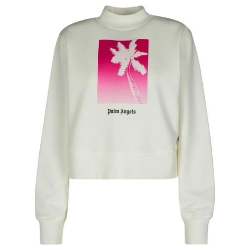 Palm Angels Solarized' White Cotton Sweatshirt White Hemden