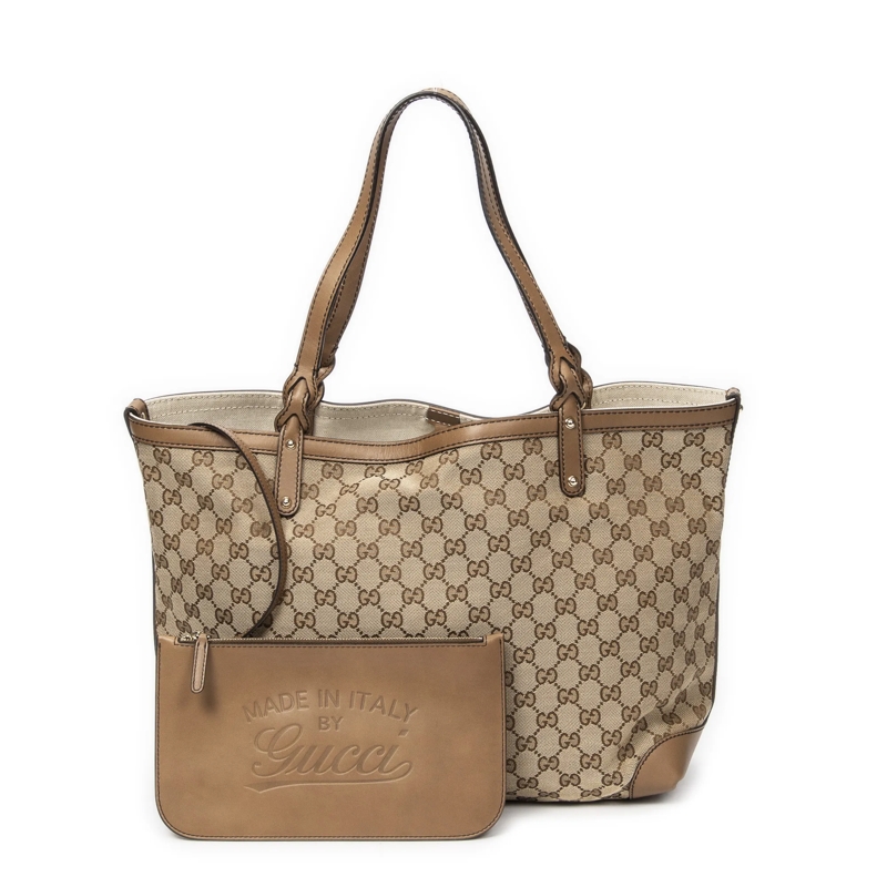 Gucci Crossbody Bag Medium Craft Tote beige