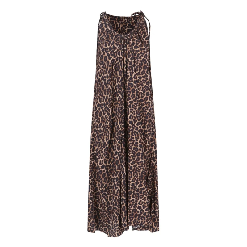 Anine Bing Midi-jurk Flora Maxi Dress – Brown Brown