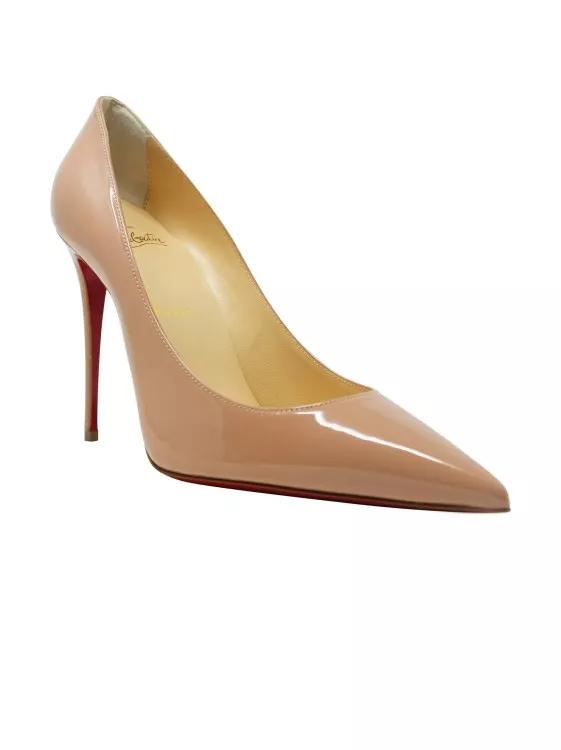 Thumbnail - Christian Louboutin Hohe Schuhe - Nude Patent Kate Pumps - Gr. 36 (EU) - in Braun - für Damen