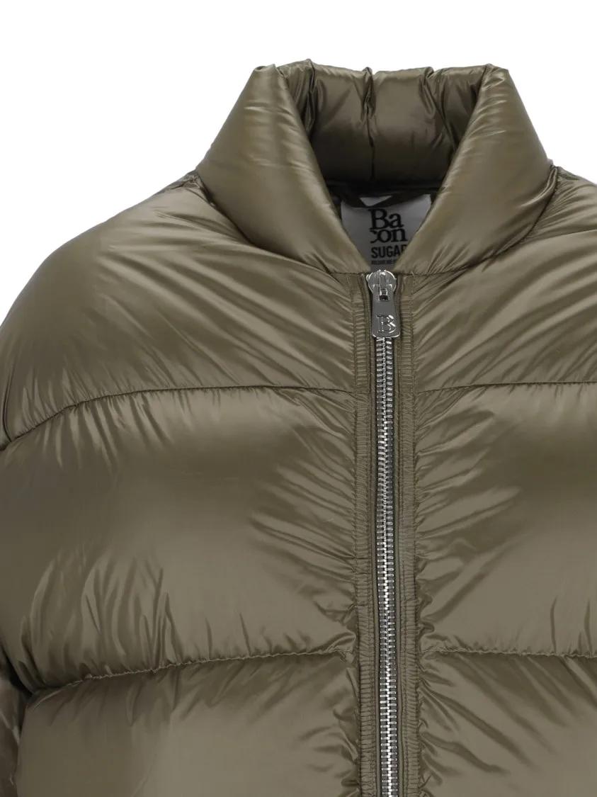 ブルゾン Bacon \"Storm Fury Cal\" Green Quilted Down Jacket Bacon Storm Fury Cal