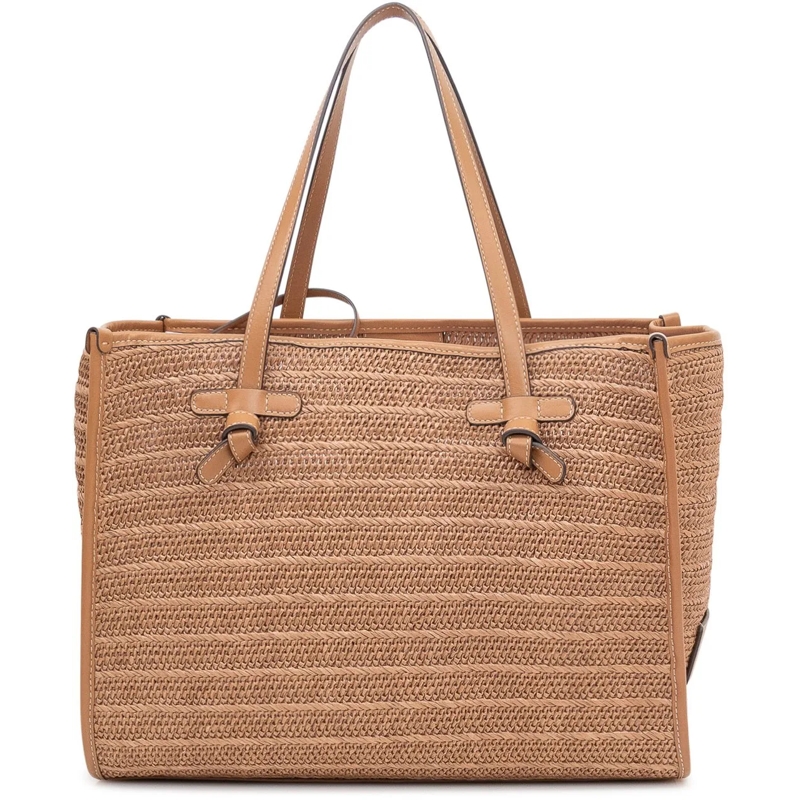 Gianni Chiarini Shopper Borsa Marcella Intrecciata con Doppi Manici beige(Image 3)