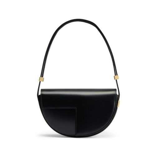 Patou Sac à bandoulière Black Calf Leather Bag Black