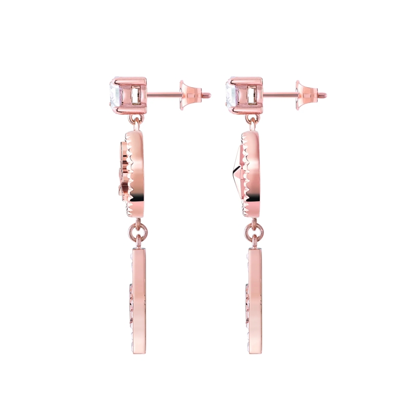 Philipp Plein Ohrhänger Ohrringe Plein Mini Logo rosa(Image 2)