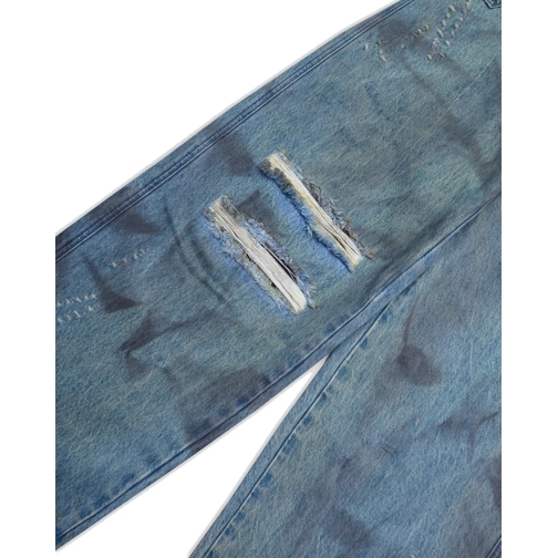 RETERNITY Jeans à jambe droite Jeans Painted Artisan Denim Washed Blu blau (Image 3)