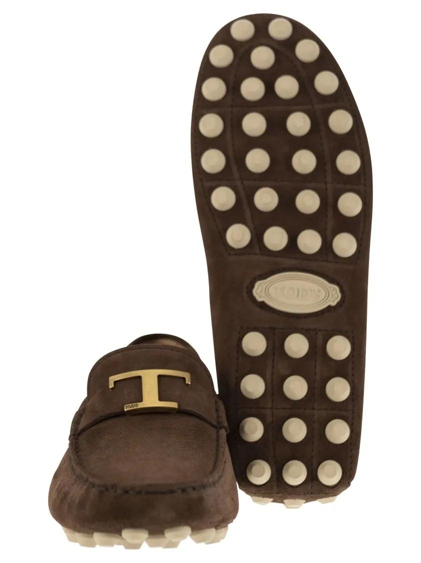 Thumbnail - Tod's Loafer - Rubber Bubble T In Suede Leather - Gr. 8 - in Braun - für Damen