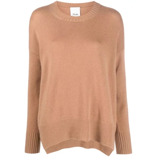 Allude  Drop-Shoulder Cashmere Jumper Brown