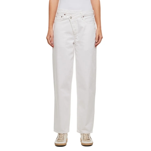 Agolde Jeans Criss Cross Regular Denim Pants White