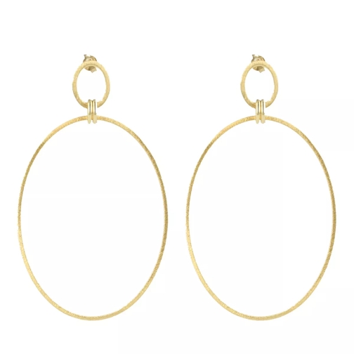 LOTT.gioielli CL Earring Eslie Oval Satin - G Gold Pendant d'oreille