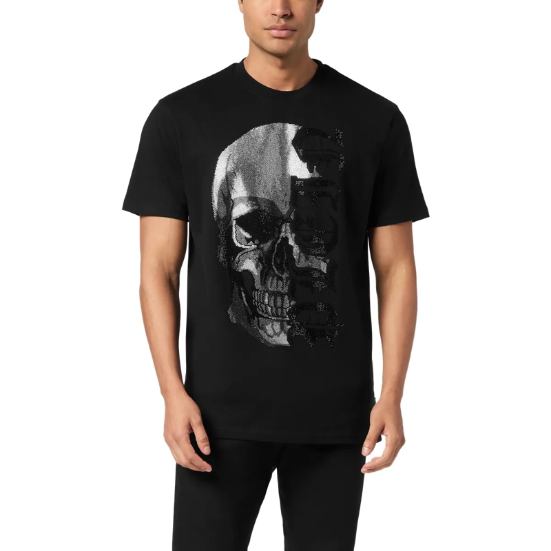 Philipp Plein T-Shirt T-Shirt Round Neck Ss Gothic Plein Embellished schwarz(Image 3)