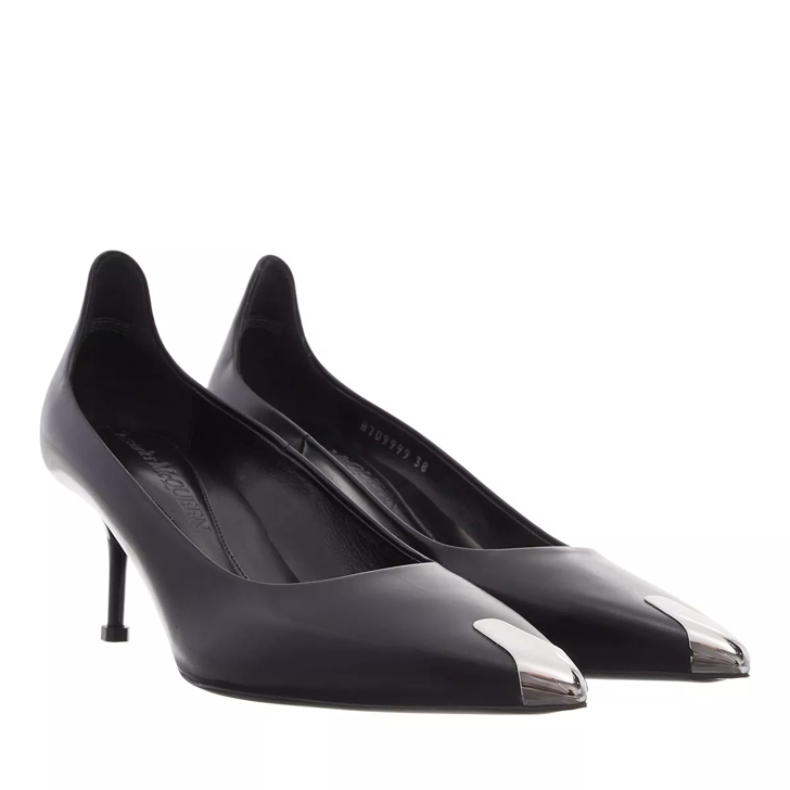 Dark store silver pumps