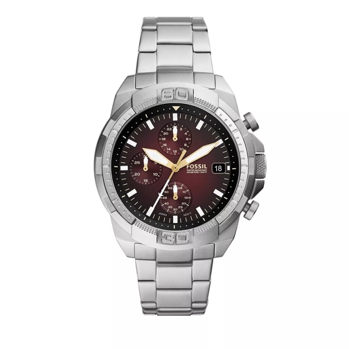 Fossil Bronson Chronograph Stainless Steel Watch Silver Chronograph