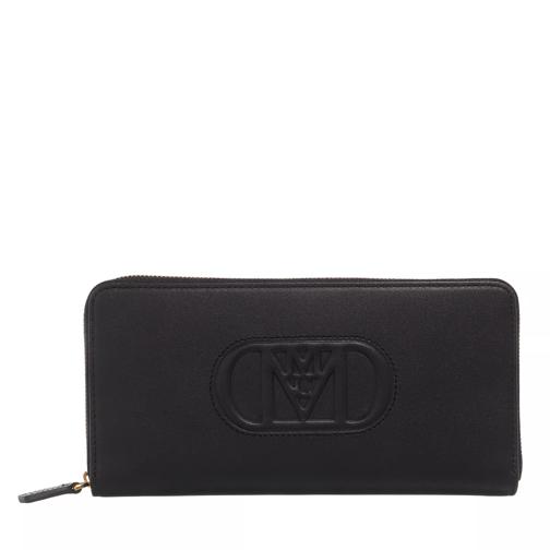 MCM Mode Travia Zipped Wallet Large Black Portemonnaie mit Zip-Around-Reißverschluss
