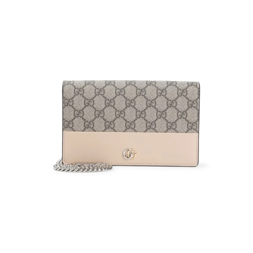 Gucci Geldbörse Souffle Rose Leather Petit Marmont Wallet Neutrals