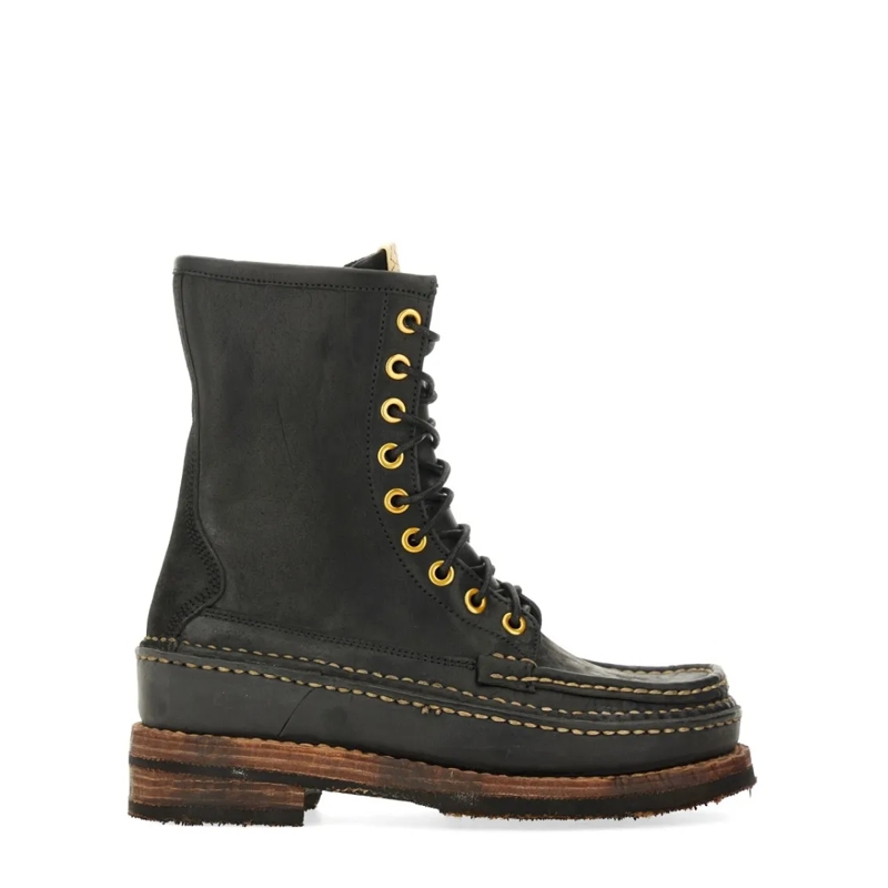 Visvim Bottes "Grizzly Camper Hi-Folk" Boot Black
