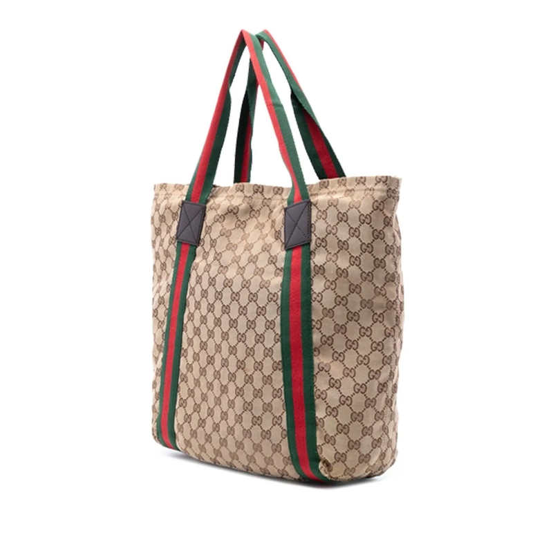 Gucci Shopper GG Canvas Web Tote braun