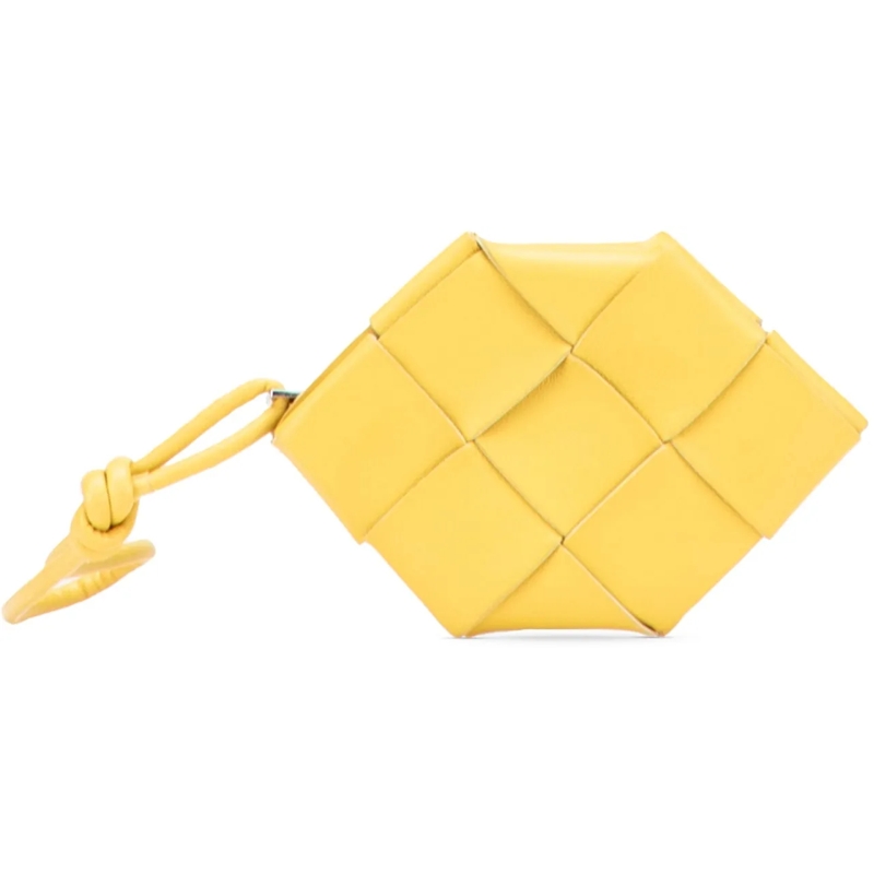Bottega Veneta Geldbörse Nappa Maxi Intrecciato Coin Pouch gelb