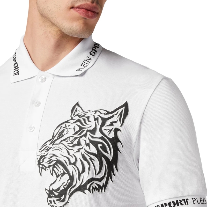 Plein Sport Top Poloshirt Tiger weiss(Image 5)