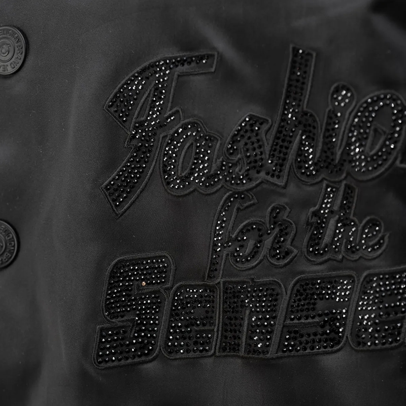 True Religion Blouson - Bomber-Jacke- Verzierung mit Ziersteine- Lässi schwarz(Image 5)