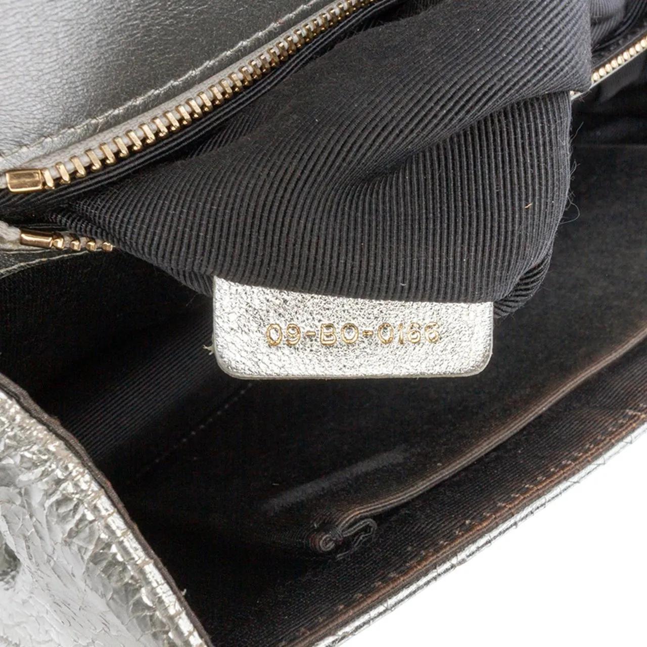 Thumbnail - Christian Dior Hobo Bags - Medium Metallic Ceramic Effect Deerskin Diorama Fl - Gr. unisize - in Silber - für Damen