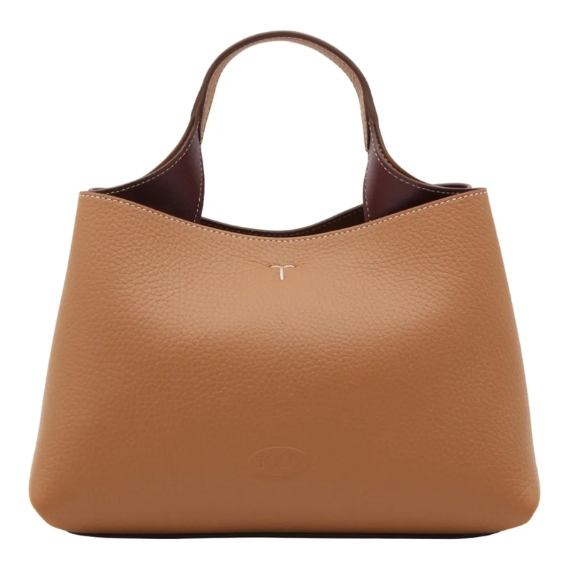 Tod's Schultertasche Structured Handbag With Soft Pebbled Texture Brown