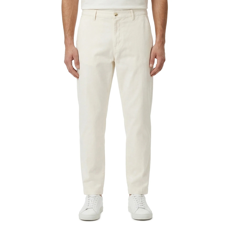 Canali Freizeithose Regular-Fit Hose aus Wolle und Leinen dunkelblau(Image 2)