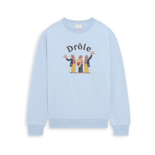 Drôle De Monsieur Truien Sweatshirt mit Crillon-Stickerei light blue light blue