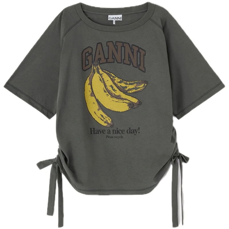 GANNI T-Shirt t-shirt print grau