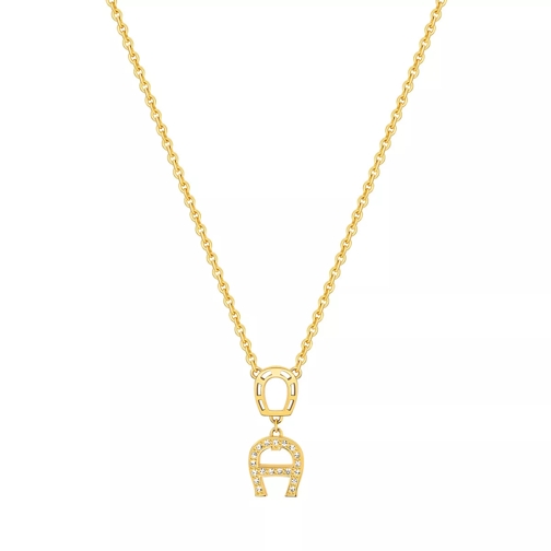 AIGNER Necklace Horseshoe & A Logo Pendant W/Crystals gold Medium Halsketting