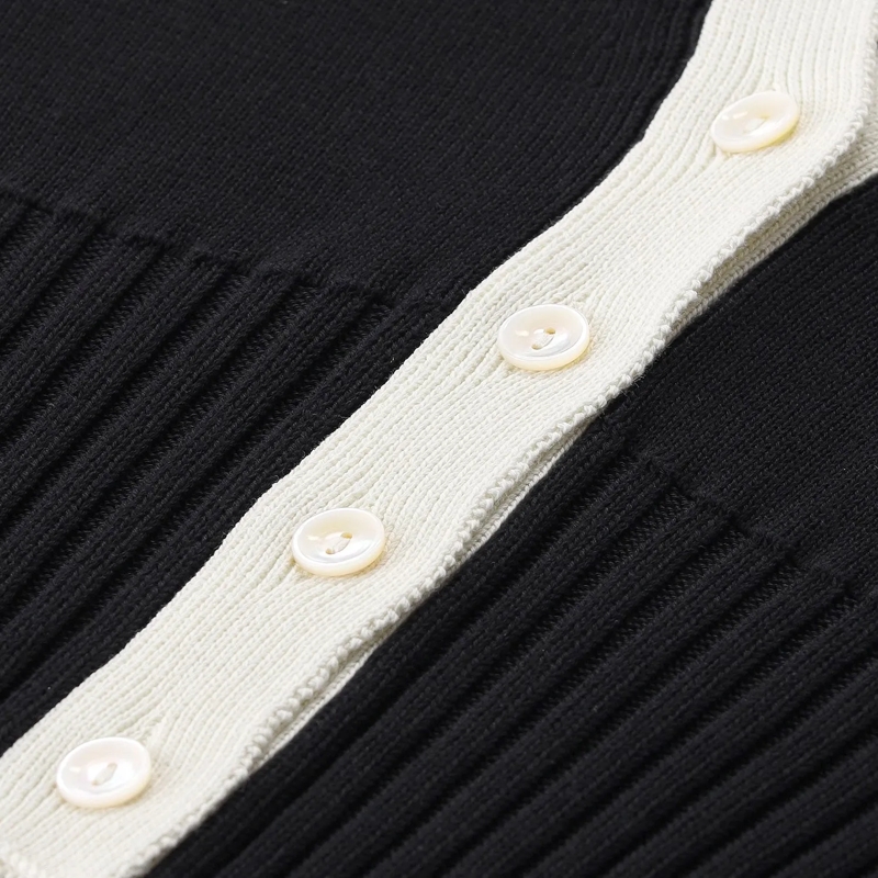 Valentino Garavani Cardigan Strickjacke aus Baumwolle schwarz(Image 4)