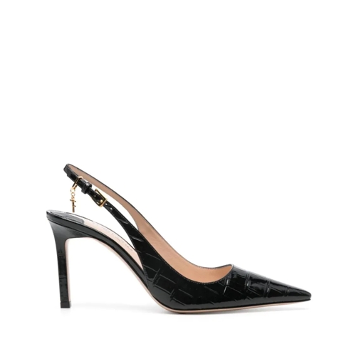 Tom Ford Angelina Shoes 85Mm Slingback Pumps Black Black Escarpin