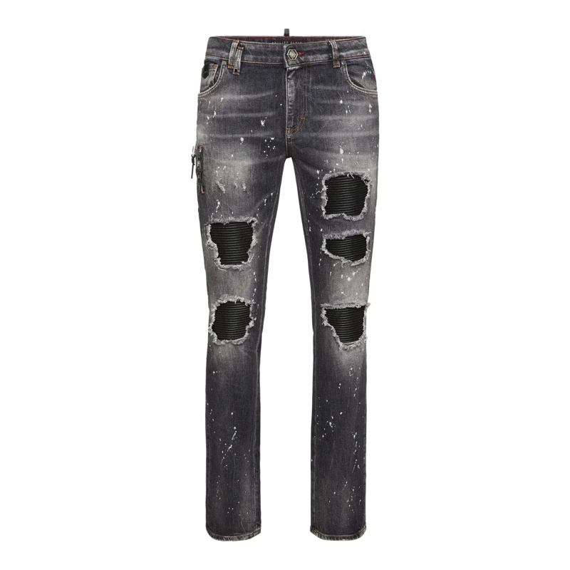 Philipp Plein Skinny-Leg-Jeans Für Ihr Outfit empfehlen wir diese Jeans mit edlen dunkel-grau