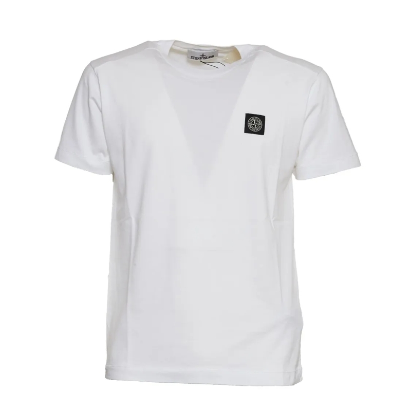 Stone Island T-shirt Patch Compass 60/2 Cotton Jersey T-Shirt White