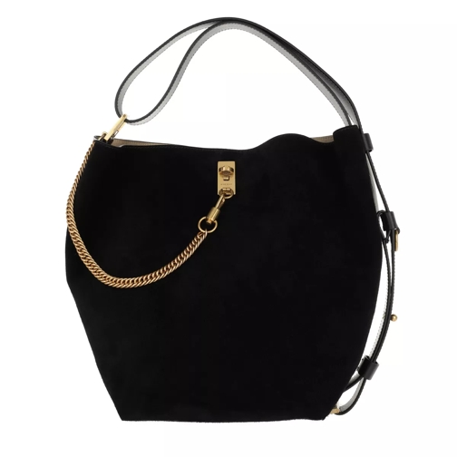 Givenchy GV Bucket Bag Medium Leather Black/White Hobotas
