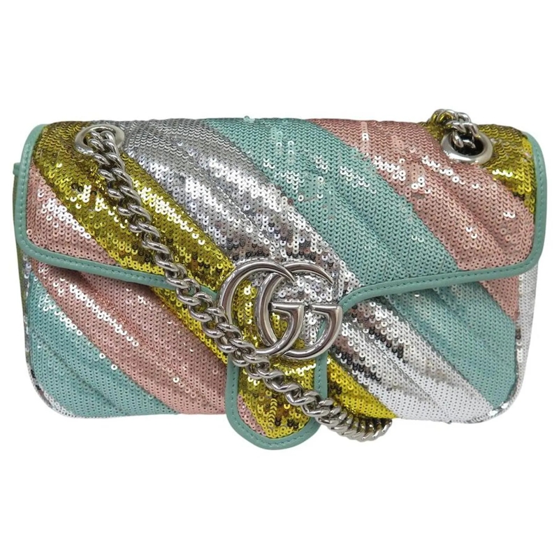 Gucci Crossbody Bag NEUE GUCCI MARMONT PM PAILLETTEN HANDTASCHE 443497 mehrfarbig