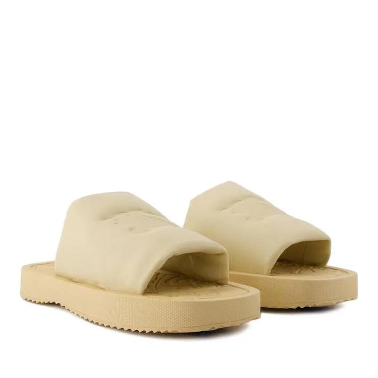 Burberry Sandalen & Sandaletten - Lf Knight Slab Sandals- Leather - Beige - Gr. 35 (EU) - in Beige - für Damen