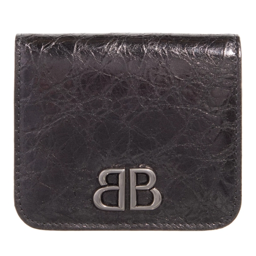 Balenciaga Monaco Flap Wallet Dark Grey Tvåveckad plånbok