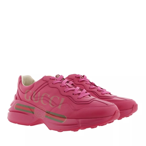 Gucci Rhyton Sneakers Gucci Logo Leather Pink Low-Top Sneaker