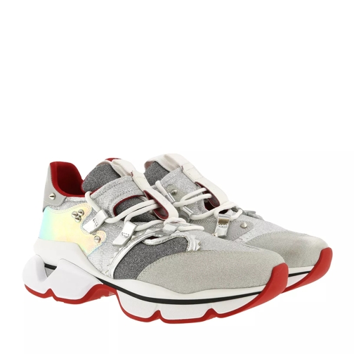 Christian Louboutin Red Runnder Glitter Sunset Sneakers Silver scarpa da ginnastica bassa